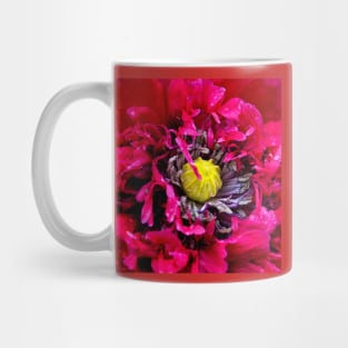 Poppy and raindrops Mug